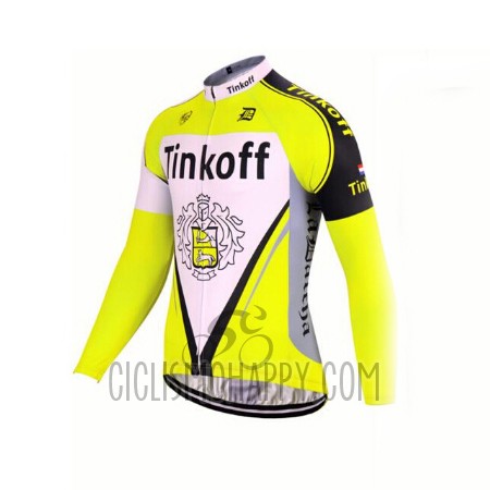 Tinkoff Cycling Jersey Bib Tight 2017 Long Sleeve Yellow